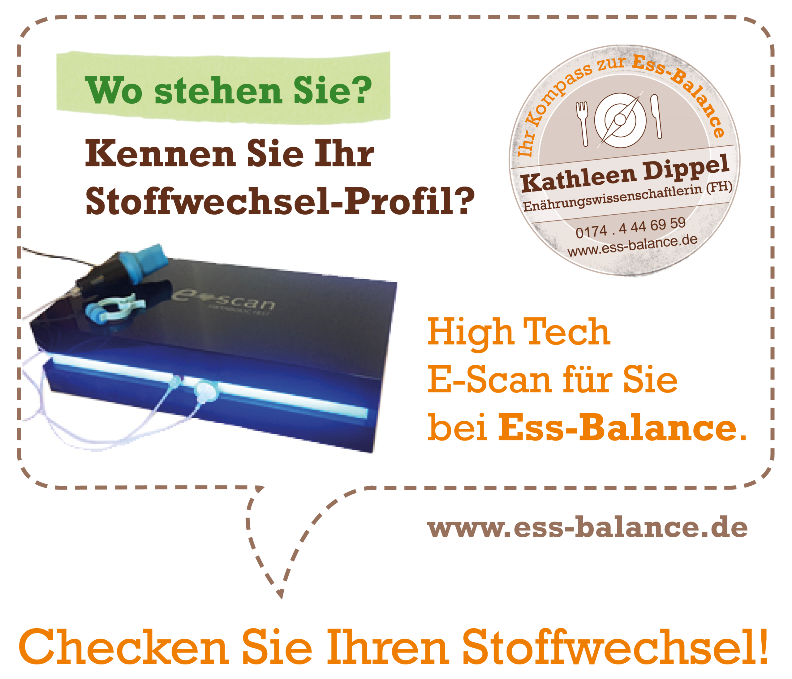 Ess-Balance: High Tech E-Scan zur Ermittlung Ihres Stoffwechsel-Profils